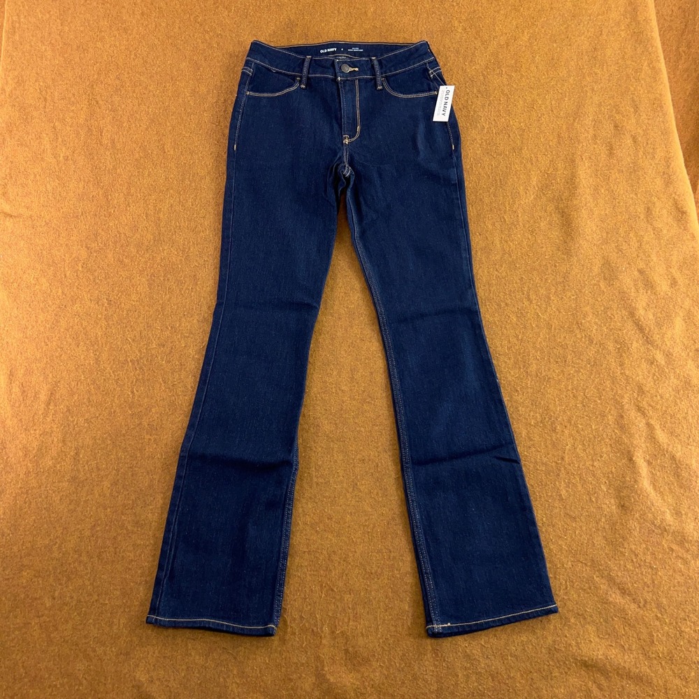 Old Navy Womens 4 Blue Mid-Rise Kicker Bootcut Jeans NWT